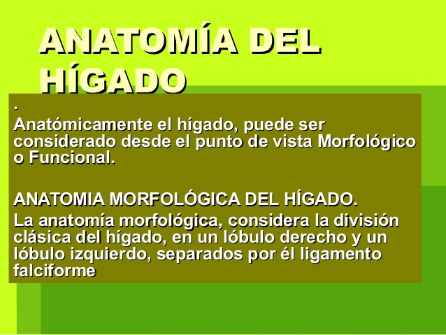 ANATOMÍA DELANATOMÍA DEL
HÍGADOHÍGADO
..
Anatómicamente el hígado, puede serAnatómicamente el hígado, puede ser
considerad...